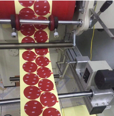 模切冲型红膜白胶PE泡棉双面胶 0.5mm厚内外圆带手撕位双面胶贴