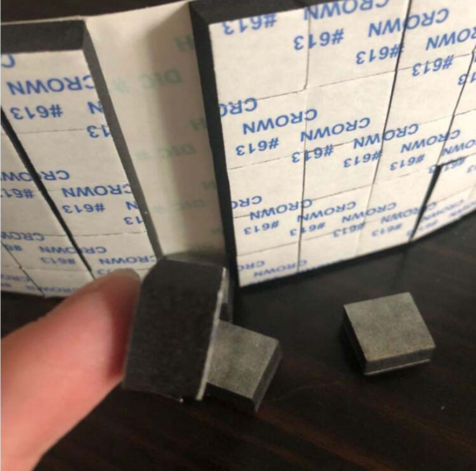 CR黑色泡棉冲型模切，CR橡塑泡棉单面背3m胶垫加工厂
