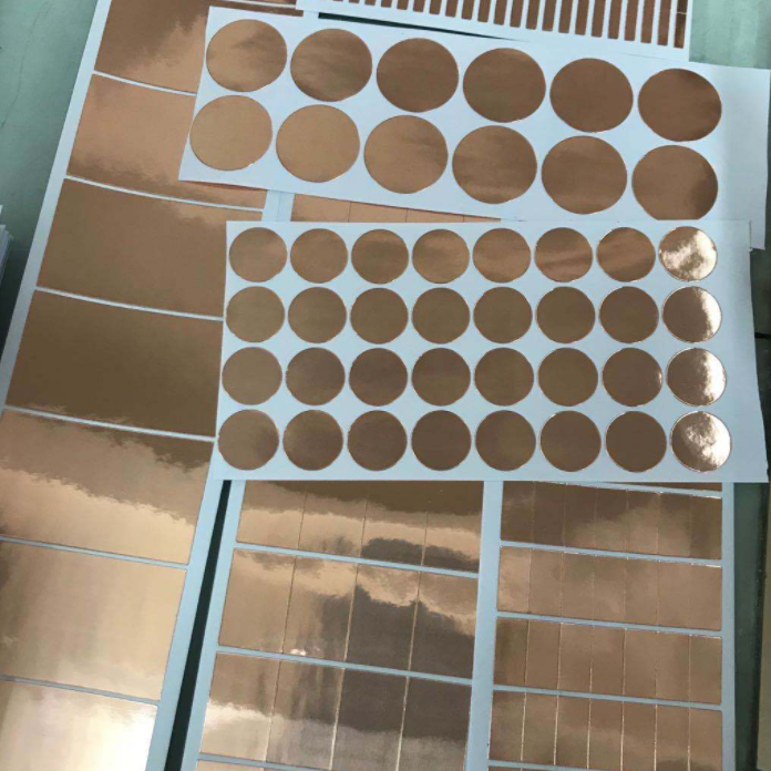 铜箔胶开关按键屏蔽铜箔生产模切加厚铜箔贴圆形方形